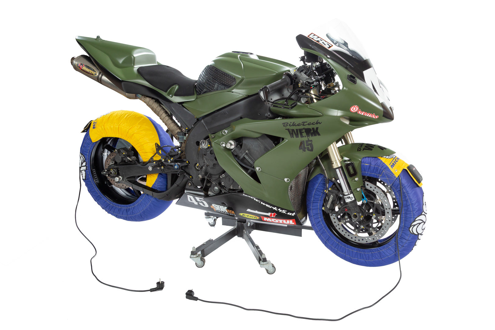 CAPIT Reifenwärmer Suprema Spina – 90°C Motorsport Slick-Heizdecken (Made in Italy) "Michelin Design"