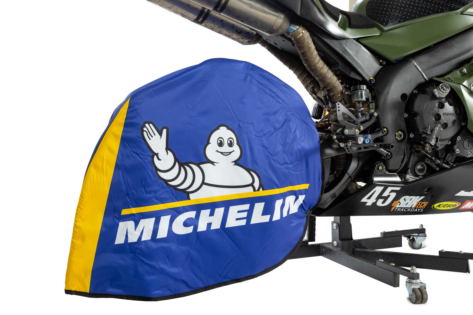 CAPIT Wind Stopper Ventostop – Reifenschutz für Heizdecken (MotoGP-Technik) "Michelin Design"